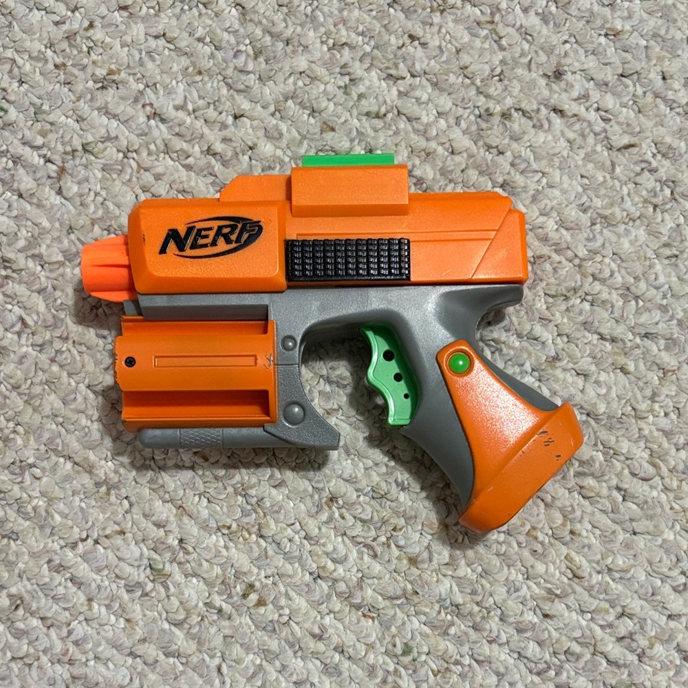 Nerf orange blaster toy